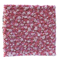 Fourniture transfrontalière Décorations murales de fleurs artificielles en soie de mariage Couleur rose écologique pour une utilisation en studio photo