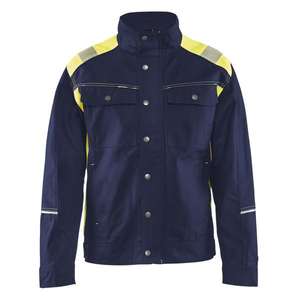 BLAKLADER - 409513708833S Chaqueta Craftsman con reflector de corte Azul marino/Amarillo Hi-vis-EAN 7330509574348 ROPA DE TRABAJO DE LA HI-VIS - Product Image 1