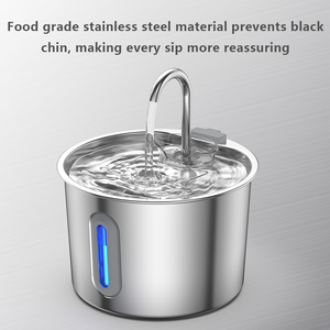 2 एल स्वचालित बिल्ली पानी का फव्वारा 304 स्टेनलेस स्टील पालतू पानी का फव्वारा कई निस्पंदन के साथ छोटे कुत्ते पानी का फव्वारा - Product Image 3