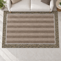 Tapis de luxe tufté à la main, antidérapant, rayé, original, parfait pour les salons et les chambres d'adolescents
