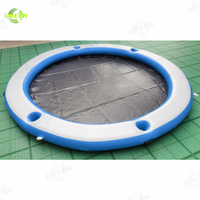 Hamac flottant circulaire eau verte flotteur rayé grand hamac eau flotteur gonflable hamac eau