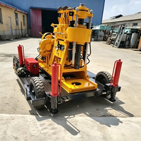 Foreuse géologique rotative portative sur chenilles XY-1 de 100 m, alimentée au diesel, avec moteur de pompe 220 V pour la construction de puits d'eau