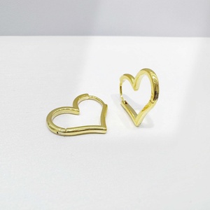 custom plata 925 sterling <b>silver</b> Geometric design Hoop earring hiphop Minimalist ladies elegant 18k gold teacher <b>Huggie</b> Earrings - Product Image 3