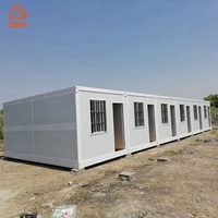 Maison mobile miniature prête à être expédiée, structure en acier, conteneur modulaire pliable de 20 pieds pour dortoir ou bureau
