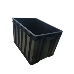 610X500X400mm Permanent Antistatic Black ESD Container Bin Storage Tote Box