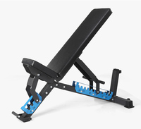 Banco comercial de entrenamiento de gimnasio, Banco de peso con mancuernas ajustable para ejercicio plano inclinado y descendente