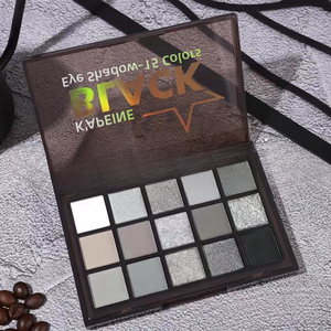 Eigen Merk 15-Kleuren Dark <span class=keywords><strong>Elf</strong></span> Oogschaduw Palette Lumineuze Schimmer Metallic Matte/Satijn As/Zwart Donkere Tinten Westerse Poeder - Product Image 6