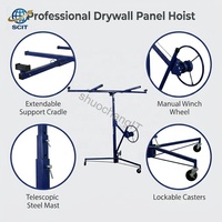 Support de levage pliable et portable pour panneaux de plâtre, réglable en hauteur, avec roulettes