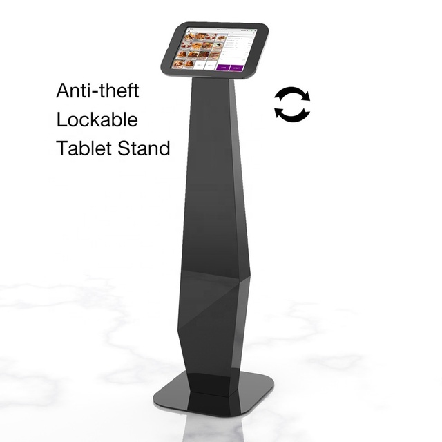 Tablet Floor Stand for iPad Samsung Exhibition Tablet Kiosk Auto Show Tablet PC Floor Stand Restaurant Car Shop Self Service