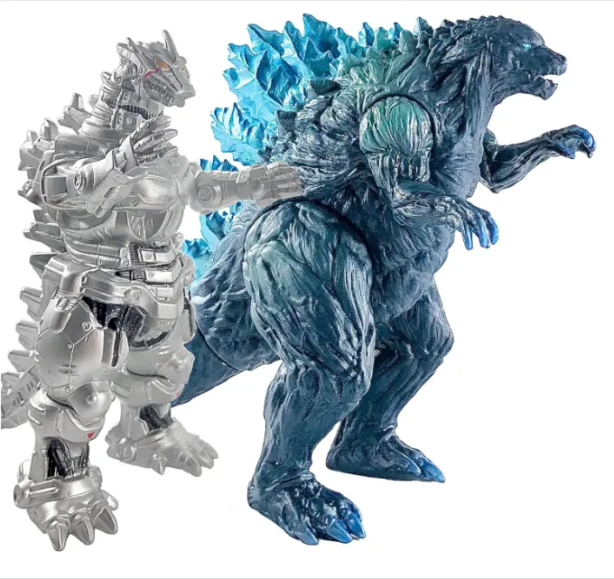 Ensemble de 2 Godzilla Earth Mecha Toys,Kaju Universe Action Figures King of The Monsters Joints mobiles Movie Series Soft Vinyl