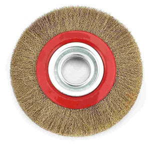 <span class=keywords><strong>Brosse</strong></span> <span class=keywords><strong>métallique</strong></span> ronde en laiton pour le décapage de la rouille, le polissage et la découpe de l'acier – <span class=keywords><strong>Brosse</strong></span> rotative - Product Image 1