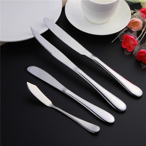 Juego de cuchillos de acero inoxidable serie 1010 con hoja serrada, cubiertos para mesa de boda, para adultos - Product Image 1