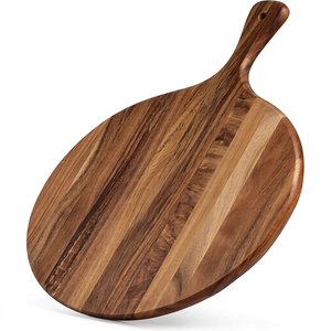 Planche à découper rectangulaire en bois brun avec poignée, bloc à découper en bois massif, jetable, épaisseur 1,5 cm, compatible lave-vaisselle pour la cuisine - Product Image 1
