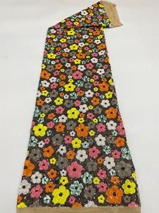 중국 여성 의류 자수 메쉬 레이스 블러셔 로즈 3D 꽃 장식 조각 얇은 명주 그물 직물 - Product Image 4