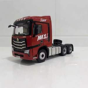 Modèle de voiture miniature d'origine autorisé 1:24 HOWO C9H G7H NX MAX Camion modèle avant avec porte ouvrante, décoration, ornement - Product Image 4