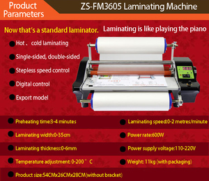 Machine à plastifier automatique <span class=keywords><strong>A3</strong></span> à chaud ou à froid <span class=keywords><strong>pour</strong></span> feuilles de film, plastification double face - Product Image 6