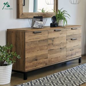 <span class=keywords><strong>Meuble</strong></span> <span class=keywords><strong>TV</strong></span> en bois de style industriel r large avec finition en chêne <span class=keywords><strong>Meuble</strong></span> avec pied en métal - Product Image 6