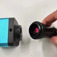 Cámara de Microscopio Profesional de 14MP 4K, Cámara Industrial con Montura C de 1080P 60FPS, Ranura para Tarjeta TF y Software de Medición para PC
