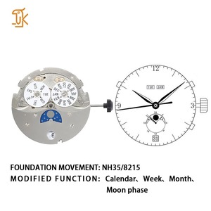 Relojes de Lujo Personalizados con Movimiento Automático Miyota 9015 de Alta Precisión, Modificado con Mecanismo Multifunción de Calendario y Fase Lunar - Product Image 2