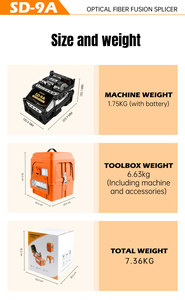 Splicer 9A Fusionadora De Fibra Optica 6 Motors Splicing Machine Ftth Equipment for Trunk Line Project Tumtec - Product Image 6