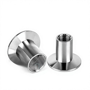Raccord de tuyauterie sanitaire haute pression en acier inoxydable à surface lisse, forgé, avec raccord femelle à trois colliers pour l'alimentation - Product Image 3