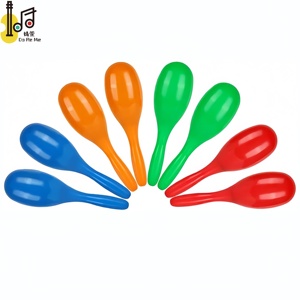Maracas colorés en plastique Logo personnalisé Marteau de sable Cadeau de <span class=keywords><strong>Noël</strong></span> Enfants Adultes Maracas en plastique Instrument de musique Maracas Shakers - Product Image 5
