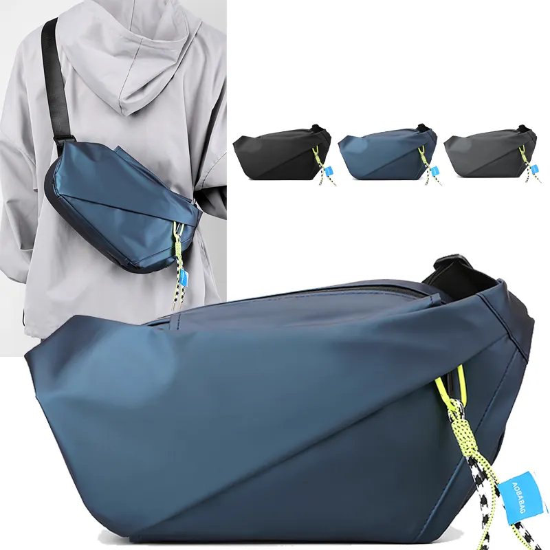 Wholesale Waterproof Men's CrossBody Riding Chest Bag Sling Shoulder Sports messager Bags