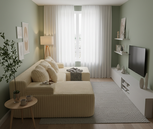 Sofá Italiano, Sofá Seccional, Sofá en Forma de U, Asiento Profundo de Pana en Caja, Sofá Multifuncional de Felpa Comprimido al Vacío para el Hogar - Product Image 5