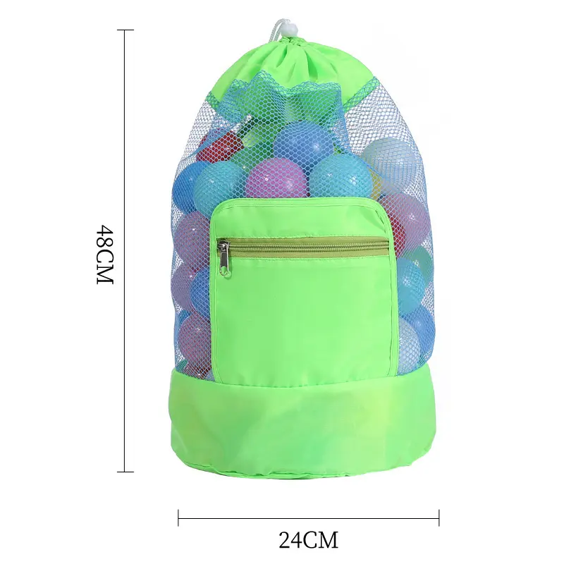 Wholesale Custom Fashion Outdoor Shell Collecting Storage Foldable Summer Mesh Kids Beach Bag