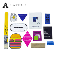 Étiquette de logo textile tissée de marque de vêtements personnalisée APEX pour les vêtements Ourlet Col de chemise Tissu satiné Étiquettes de vêtements pour sac T-shirt