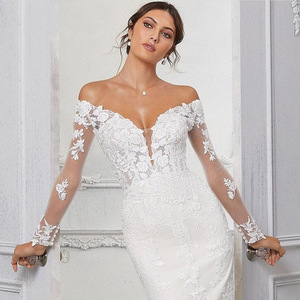 Abito da sposa leggero 2025, nuovo stile in pizzo, texture francese di alta gamma, modello a coda di pesce, per accogliere gli ospiti all'addio alla casa. Il Principale - Product Image 2