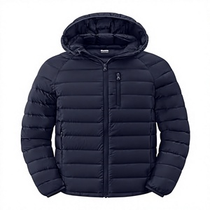Men's Lightweight Windproof Casual <b>Packable</b> Puffer <b>Jacket</b> Waterproof Winter Hooded Quilted Storage Pouch Custom <b>Packable</b> - Product Image 1