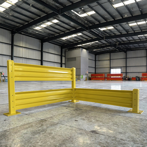 Barandilla de Seguridad de Acero de Alta Resistencia con 2 Nervaduras, Barrera de Protección Contra Impactos, Barandilla de Protección para Máquinas de Taller y Almacén, Valla Metálica Amarilla Modular - Product Image 6