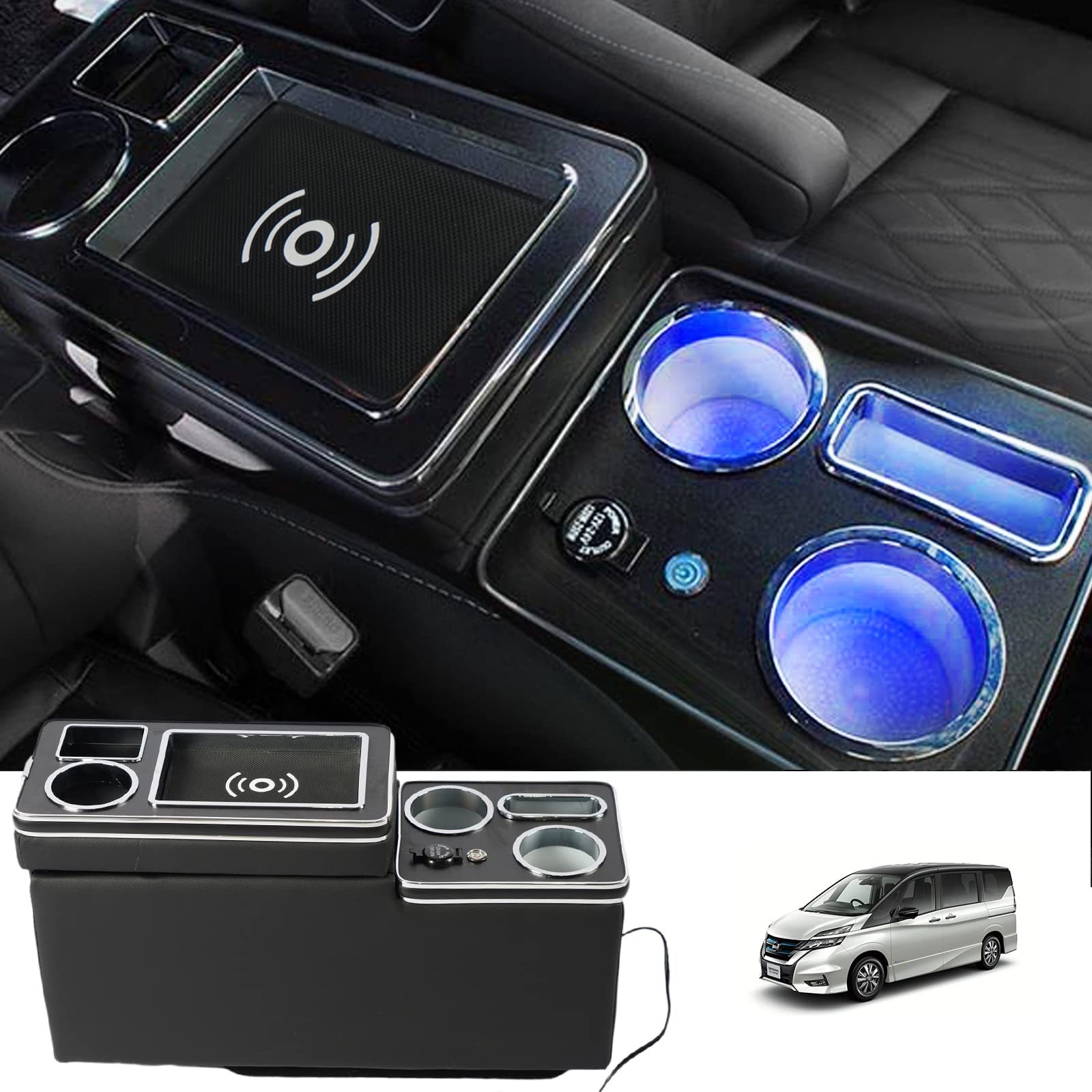 日産 セレナ C27 e-POWER用 アームレスト コンソールボックス 