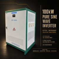 Convertisseur hors réseau DC/AC basse fréquence 100 kW, 220 V, 380 V, 400 V, 415 V, 480 VAC, onde sinusoïdale pure, triphasé