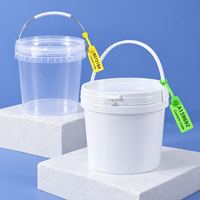 Seau en plastique PP de qualité alimentaire de 0,5L à 3L avec couvercle, étiquette personnalisée, mini-seaux échantillons pour le stockage de collations, jouets et articles divers - Vente en gros