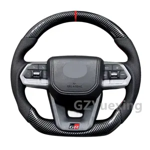 Upgraded LC300 Sports Steering Wheel Assembly With Water Transfer Printed Carbon Fiber Pattern For Car Enthusiasts