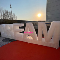 Lettres gonflables géantes DREAM personnalisées de haute qualité, prix d'usine, éclairage publicitaire, enseigne gonflable