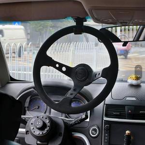 <span class=keywords><strong>Volante</strong></span> <span class=keywords><strong>Deportivo</strong></span> <span class=keywords><strong>Universal</strong></span> de 14 Pulgadas y 3 Radios, de Cuero Genuino y Gamuza, Estilo <span class=keywords><strong>Deportivo</strong></span>, Personalizado JDM, Modificado para Automóvil - Product Image 3