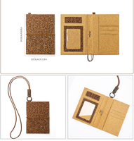 Conjunto de Viaje Moderno para Regalos Promocionales, Set de Regalo de Viaje de Negocios de Corcho Ecológico, Porta Pasaportes de Corcho, Etiqueta para Equipaje, Tarjetero, Set de Cartera