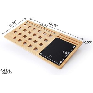 Refroidisseur d'ordinateur portable en bambou sur mesure, plaque de refroidissement pour ordinateur, support pour iPad, support pour téléphone portable, base trois-en-un en bambou et en bois. - Product Image 4