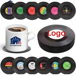 Sous-verres personnalisés amusants en vinyle rétro – Cadeaux musicaux pour les amateurs de musique, idéal pour les anniversaires, la décoration intérieure, les cadeaux de pendaison de crémaillère et les mariages - Product Image 1