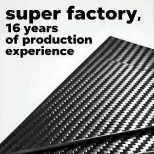 Lámina de Fibra de Carbono Pultruida Personalizada SY Carbon de Alta Resistencia y Ligera, 6 mm, 3k, 6k, 12k, Lisa/Sarga/Unidireccional, 500x500 mm - Product Image 2