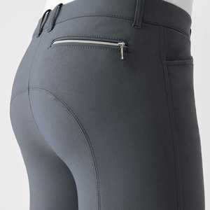 Pantalones de Equitación de Cintura Alta para Mujer, Ajustados, con Asiento Completo de Silicona, Bolsillo, Absorción de Humedad, Poliéster y Elastano, Jodhpur y Pantalones de Equitación - Product Image 3
