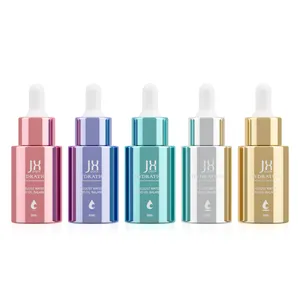 Cilindro luxuoso personalizado, alta qualidade 20 30 50 60 ml cilindro vazio redondo 1 2 oz garrafa de vidro de óleo cosmético para cabelo