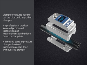 مقياس تدفق بالموجات فوق الصوتية بمشبك 1 بوصة مع خرج نبضات أوكت لقياس تدفق السوائل - Product Image 3