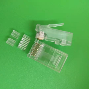 ขั้วต่อสาย<span class=keywords><strong>แลน</strong></span>แบบไม่มีฉนวนป้องกัน RJ45 Cat5e Cat6 สำหรับเครือข่ายสำนักงาน ปลั๊กโมดูลาร์ 8P8C อุปกรณ์ต่อ<span class=keywords><strong>สาย</strong></span> LAN - Product Image 1