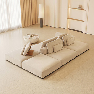Ensemble de canapés sectionnels italiens minimalistes grand format, double face, combinaison libre, modules <span class=keywords><strong>en</strong></span> tissu dos à dos, inspiré du tofu, pour salon 1 - Product Image 4
