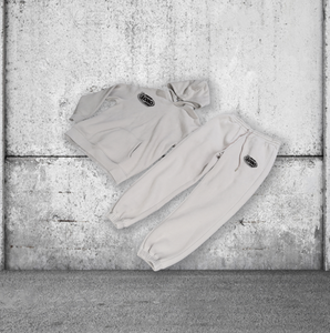 Ensemble de survêtements décontractés en laine 100% pour hommes, pantalon deux pièces en tissu éponge respirant sérigraphié sur le devant avec logo d'automne - Product Image 4