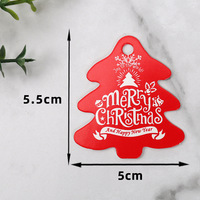 Étiquette personnalisée en papier rouge et vert pour sapin de Noël, étiquette cadeau Joyeux Noël pour emballage, idéale pour les petites entreprises de fêtes